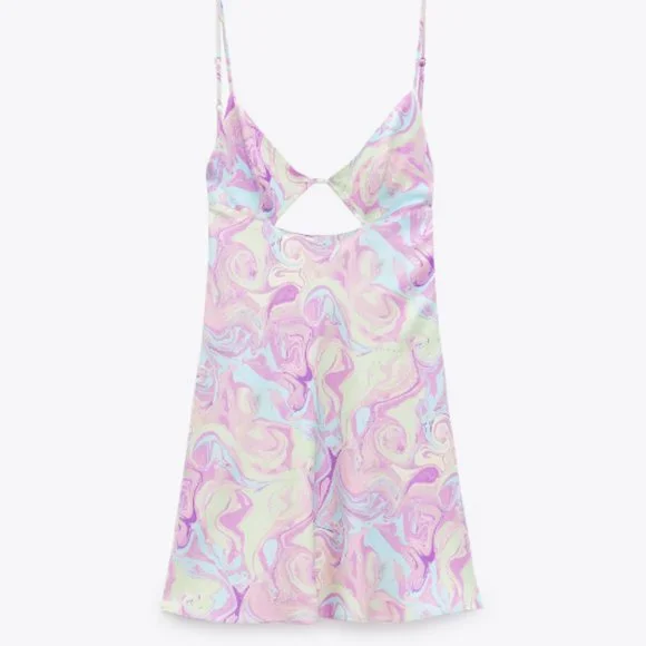 SATIN MINI DRESS - Picture 3 of 3